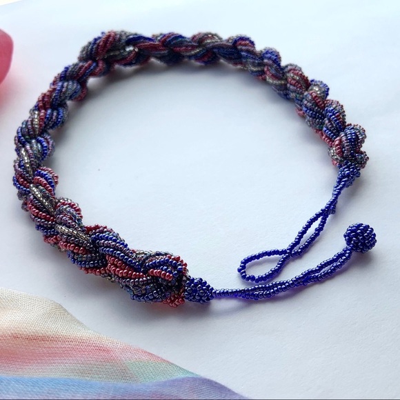 🛍️🛍️ Braided seed bead necklace - Picture 3 of 6